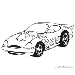 Раскраска: Спортивный автомобиль / тюнинг (транспорт) #146999 - Бесплатные раскраски для печати