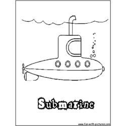Раскраска: подводная лодка (транспорт) #137689 - Раскраски для печати