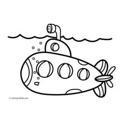 Раскраска: подводная лодка (транспорт) #137695 - Раскраски для печати