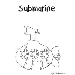 Раскраска: подводная лодка (транспорт) #137702 - Раскраски для печати