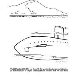 Раскраска: подводная лодка (транспорт) #137706 - Раскраски для печати
