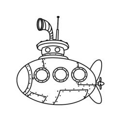 Раскраска: подводная лодка (транспорт) #137714 - Раскраски для печати