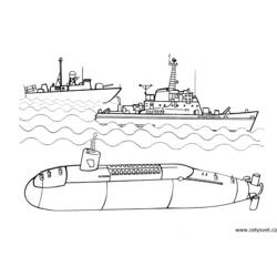 Раскраска: подводная лодка (транспорт) #137761 - Раскраски для печати