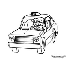 Раскраска: такси (транспорт) #137191 - Раскраски для печати