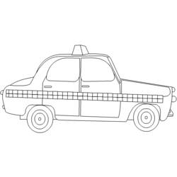 Раскраска: такси (транспорт) #137199 - Раскраски для печати