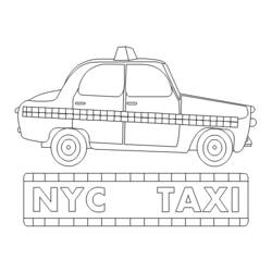 Раскраска: такси (транспорт) #137201 - Раскраски для печати