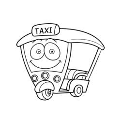 Раскраска: такси (транспорт) #137213 - Раскраски для печати