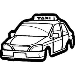 Раскраска: такси (транспорт) #137221 - Раскраски для печати