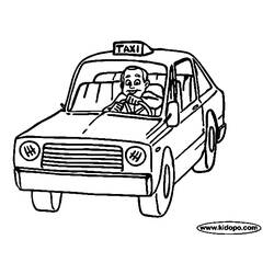 Раскраска: такси (транспорт) #137230 - Раскраски для печати