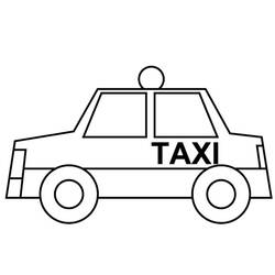 Раскраска: такси (транспорт) #137240 - Раскраски для печати