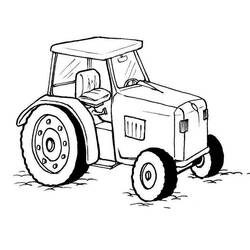 Раскраска: трактор (транспорт) #141933 - Раскраски для печати