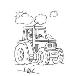 Раскраска: трактор (транспорт) #141939 - Раскраски для печати