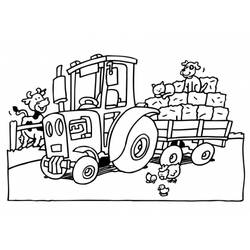 Раскраска: трактор (транспорт) #141952 - Раскраски для печати
