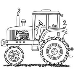 Раскраска: трактор (транспорт) #141973 - Раскраски для печати