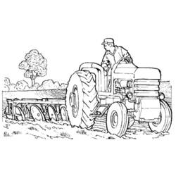 Раскраска: трактор (транспорт) #141976 - Раскраски для печати