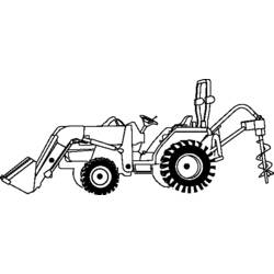 Раскраска: трактор (транспорт) #142029 - Раскраски для печати