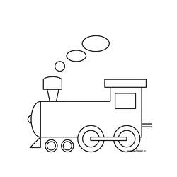 Раскраска: Поезд / Локомотив (транспорт) #135029 - Раскраски для печати