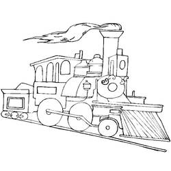 Раскраска: Поезд / Локомотив (транспорт) #135030 - Раскраски для печати