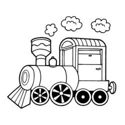 Раскраска: Поезд / Локомотив (транспорт) #135035 - Раскраски для печати