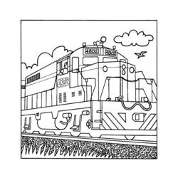 Раскраска: Поезд / Локомотив (транспорт) #135043 - Раскраски для печати