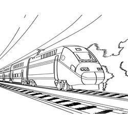 Раскраска: Поезд / Локомотив (транспорт) #135045 - Раскраски для печати