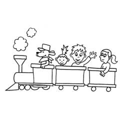 Раскраска: Поезд / Локомотив (транспорт) #135049 - Раскраски для печати