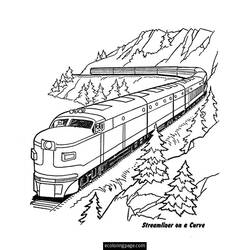 Раскраска: Поезд / Локомотив (транспорт) #135052 - Раскраски для печати