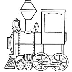 Раскраска: Поезд / Локомотив (транспорт) #135068 - Бесплатные раскраски для печати