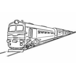 Раскраска: Поезд / Локомотив (транспорт) #135083 - Раскраски для печати