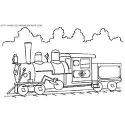 Раскраска: Поезд / Локомотив (транспорт) #135087 - Бесплатные раскраски для печати
