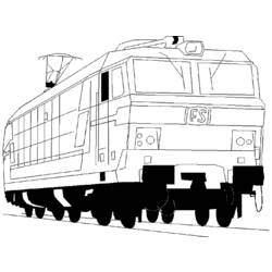 Раскраска: Поезд / Локомотив (транспорт) #135096 - Раскраски для печати