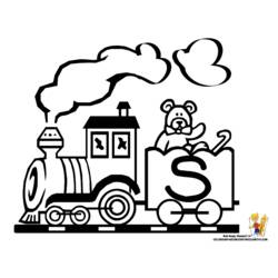 Раскраска: Поезд / Локомотив (транспорт) #135112 - Бесплатные раскраски для печати