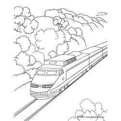 Раскраска: Поезд / Локомотив (транспорт) #135127 - Раскраски для печати