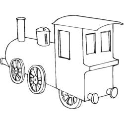 Раскраска: Поезд / Локомотив (транспорт) #135130 - Бесплатные раскраски для печати
