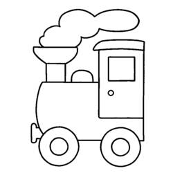 Раскраска: Поезд / Локомотив (транспорт) #135135 - Раскраски для печати