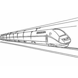Раскраска: Поезд / Локомотив (транспорт) #135145 - Раскраски для печати