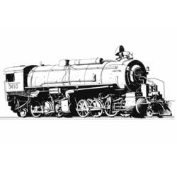 Раскраска: Поезд / Локомотив (транспорт) #135146 - Раскраски для печати