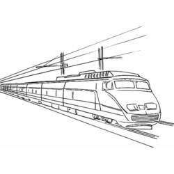 Раскраска: Поезд / Локомотив (транспорт) #135158 - Раскраски для печати
