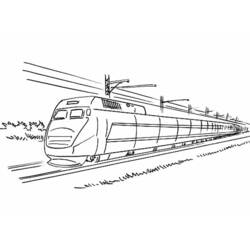 Раскраска: Поезд / Локомотив (транспорт) #135160 - Раскраски для печати