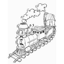 Раскраска: Поезд / Локомотив (транспорт) #135170 - Бесплатные раскраски для печати