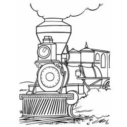 Раскраска: Поезд / Локомотив (транспорт) #135177 - Бесплатные раскраски для печати