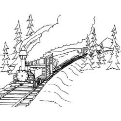 Раскраска: Поезд / Локомотив (транспорт) #135204 - Бесплатные раскраски для печати