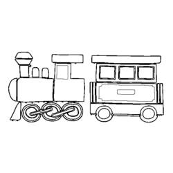 Раскраска: Поезд / Локомотив (транспорт) #135221 - Раскраски для печати