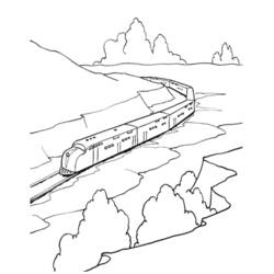 Раскраска: Поезд / Локомотив (транспорт) #135222 - Бесплатные раскраски для печати