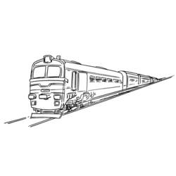 Раскраска: Поезд / Локомотив (транспорт) #135237 - Раскраски для печати