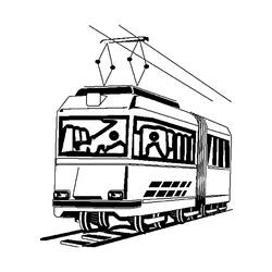 Раскраска: трамвай (транспорт) #145406 - Раскраски для печати