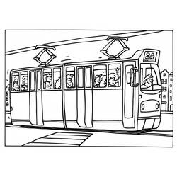 Раскраска: трамвай (транспорт) #145407 - Раскраски для печати