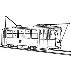 Раскраска: трамвай (транспорт) #145410 - Раскраски для печати