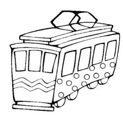 Раскраска: трамвай (транспорт) #145587 - Раскраски для печати