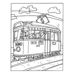 Раскраска: трамвай (транспорт) #145592 - Раскраски для печати